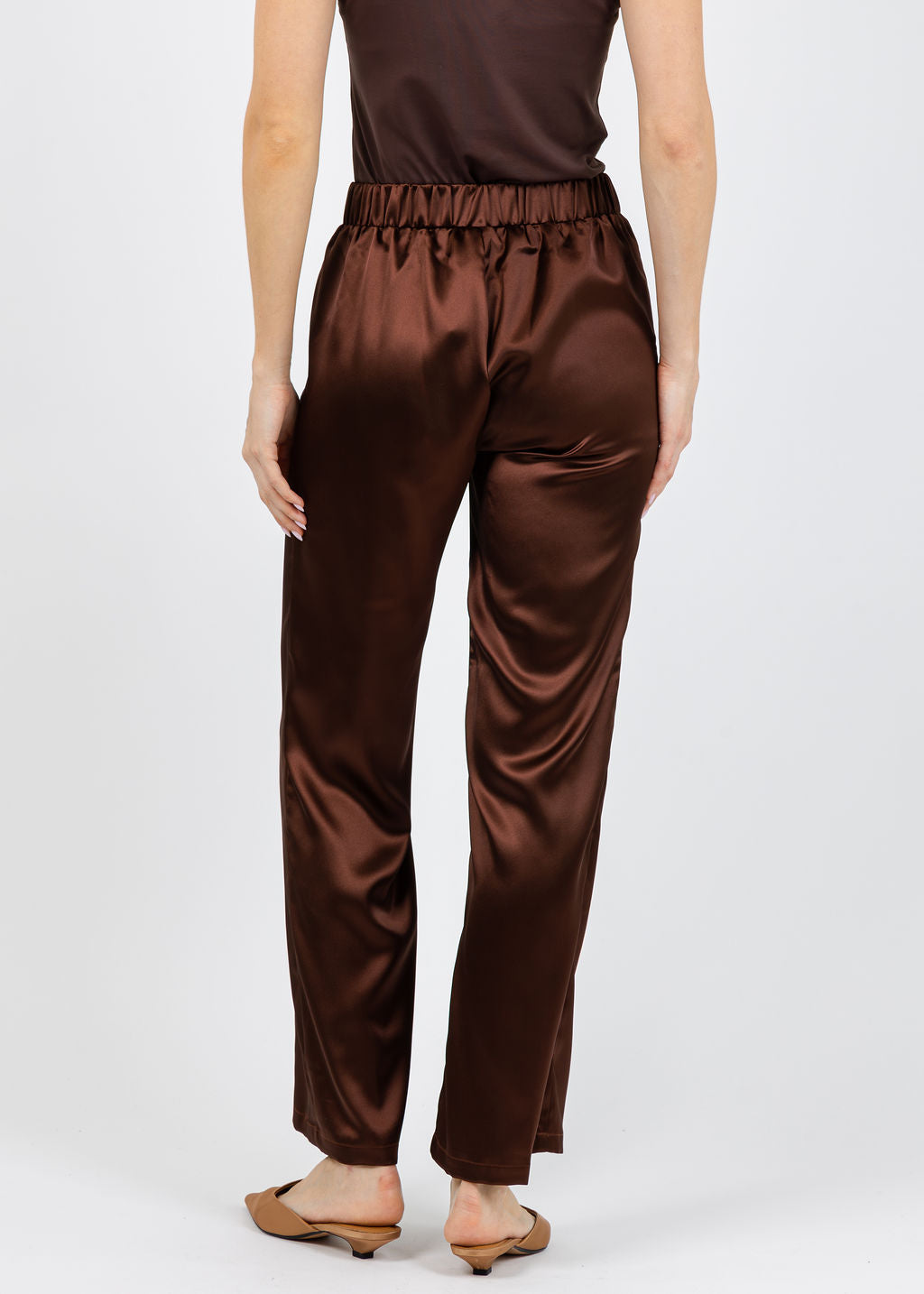 J Society Melody Easy Full Pants in Chocolate available at Barbara Katz