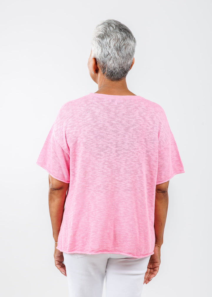 J Society Short Sleeve Boxy Tee in Blossom available at Barbara Katz