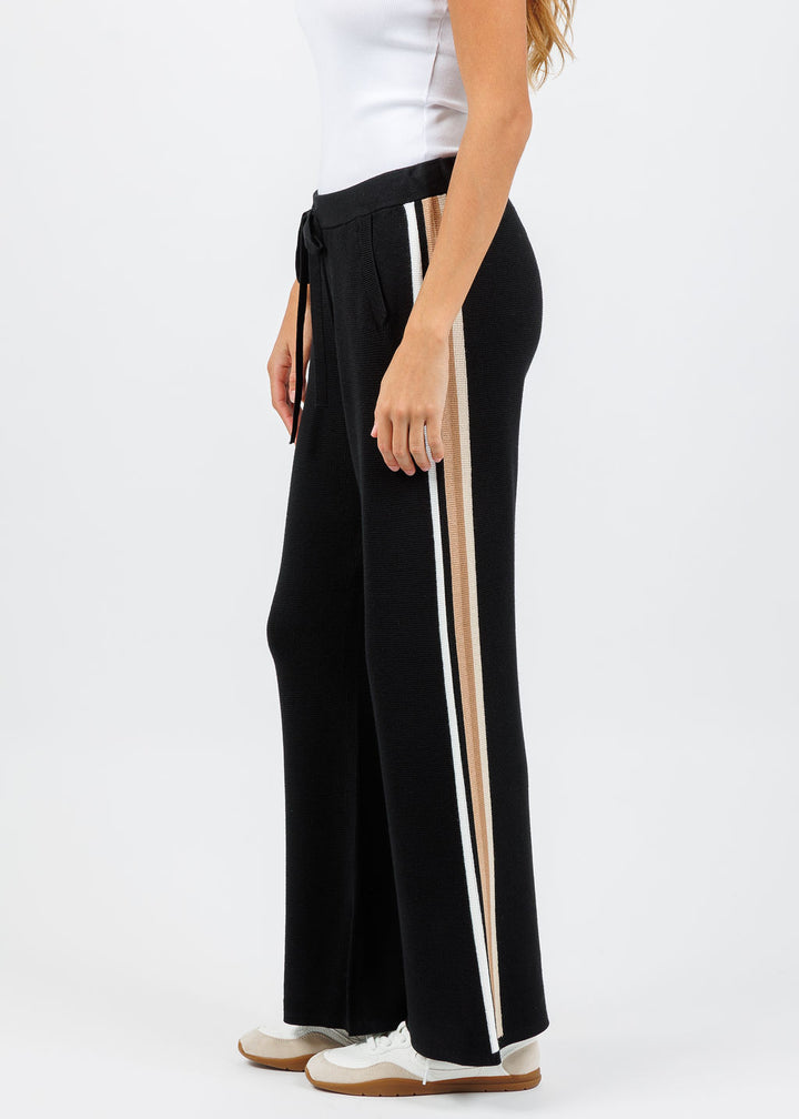 J Society Side Stripe Pants in Black available at Barbara Katz