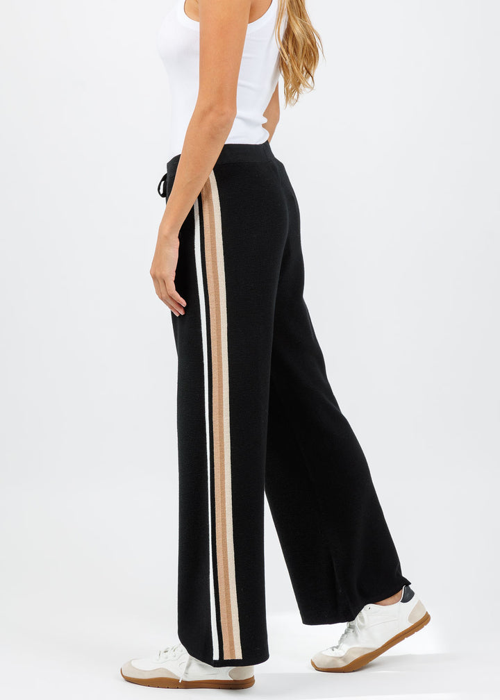 J Society Side Stripe Pants in Black available at Barbara Katz