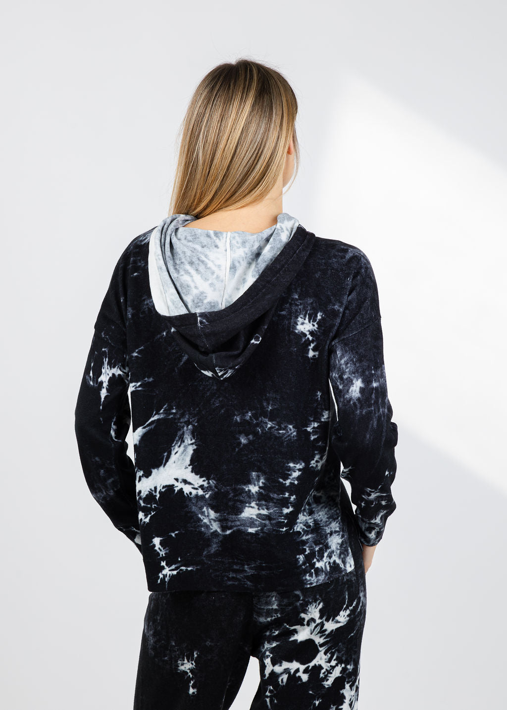 J Society Tie-Dye Hoodie in Black available at Barbara Katz