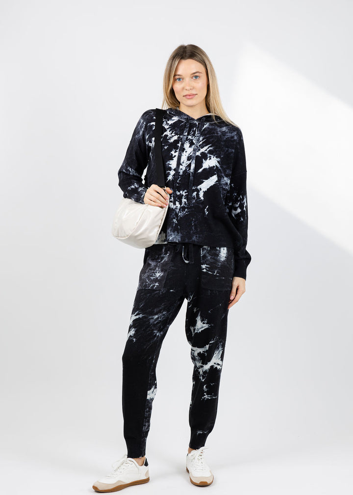 J Society Tie-Dye Hoodie and Joggers in Black available at Barbara Katz