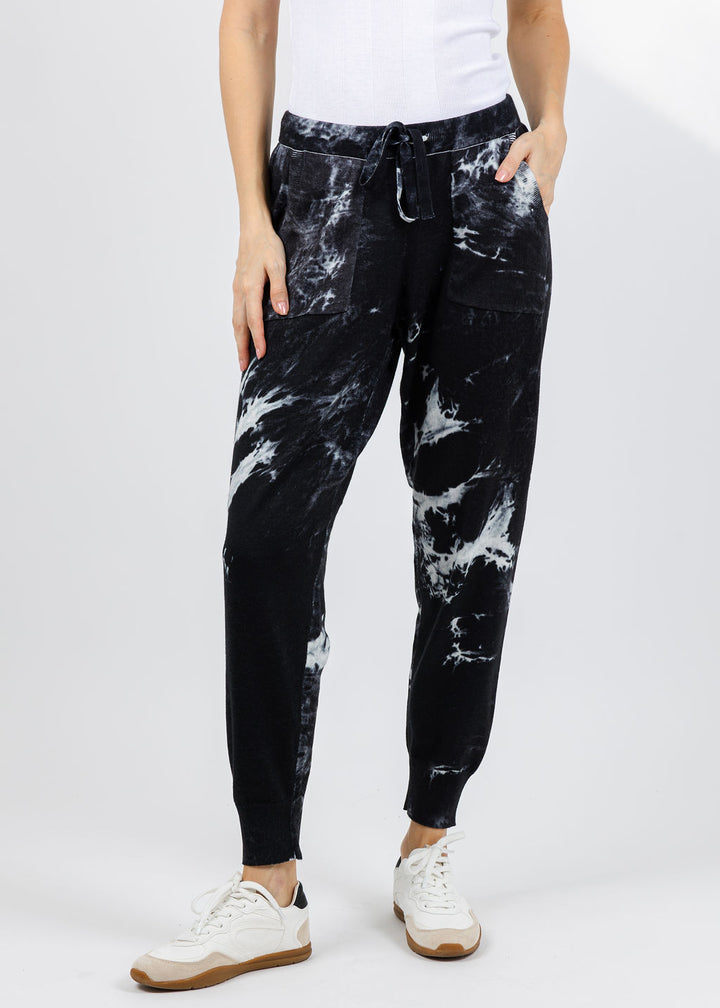 J Society Tie-Dye Joggers in Black available at Barbara Katz