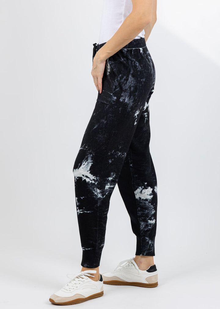 J Society Tie-Dye Joggers in Black available at Barbara Katz
