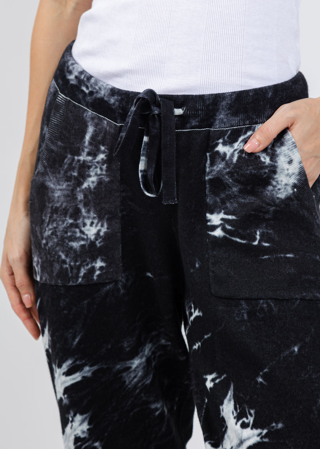J Society Tie-Dye Joggers in Black available at Barbara Katz