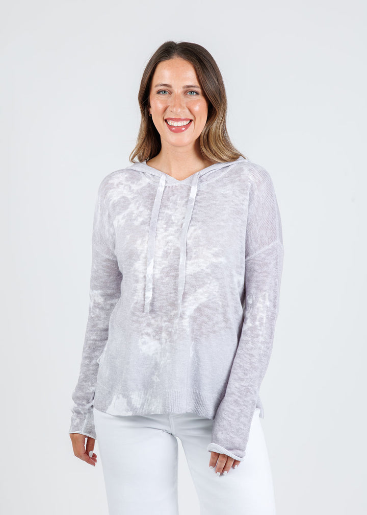 J Society Tie Dye Hoodie in Cloud available at Barbara Katz