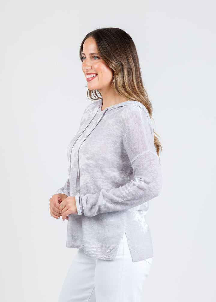 J Society Tie Dye Hoodie in Cloud available at Barbara Katz