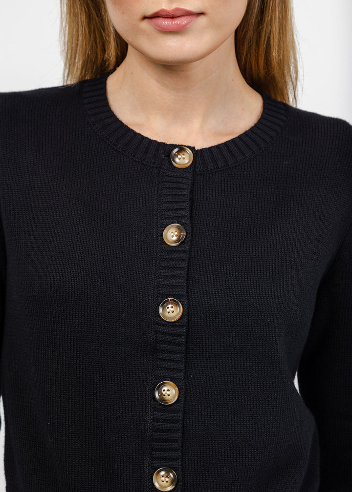 J Society Tort Button Cardigan in Black available at Barbara Katz