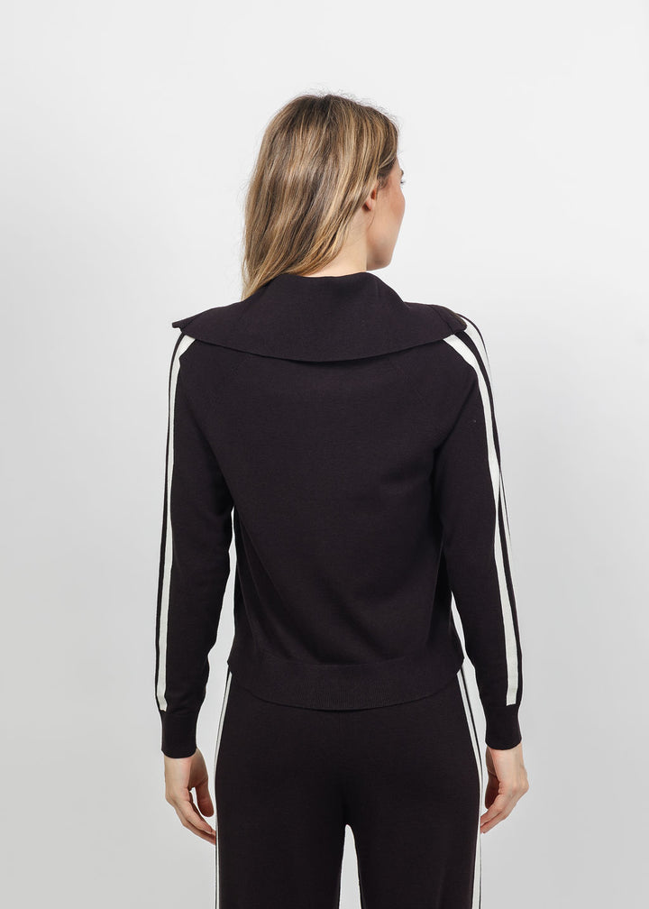 J Society Track Jacket in Chocolate available at Barbara Katz