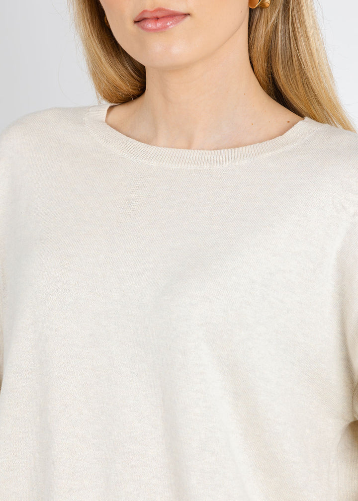 J Society Zip Sleeve Sweater in Oat available at Barbara Katz