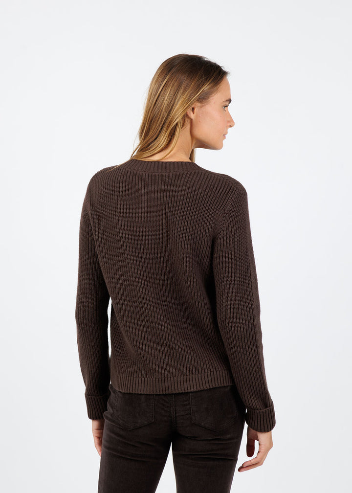 J Society Pocket Cardigan in Chocolate available at Barbara Katz
