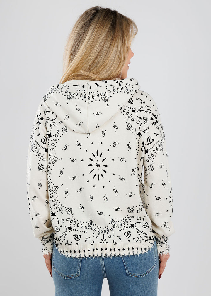 J Society Bandana Hoodie in Oat available at Barbara Katz
