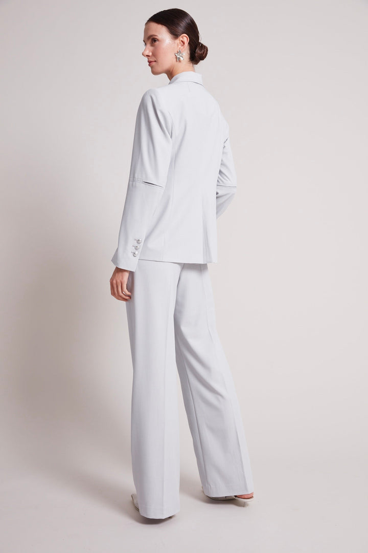 Adroit Atelier Preston Pin Tuck Pants With Slant Pockets in Light Grey available at Barbara Katz