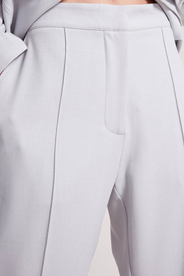 Adroit Atelier Preston Pin Tuck Pants With Slant Pockets in Light Grey available at Barbara Katz