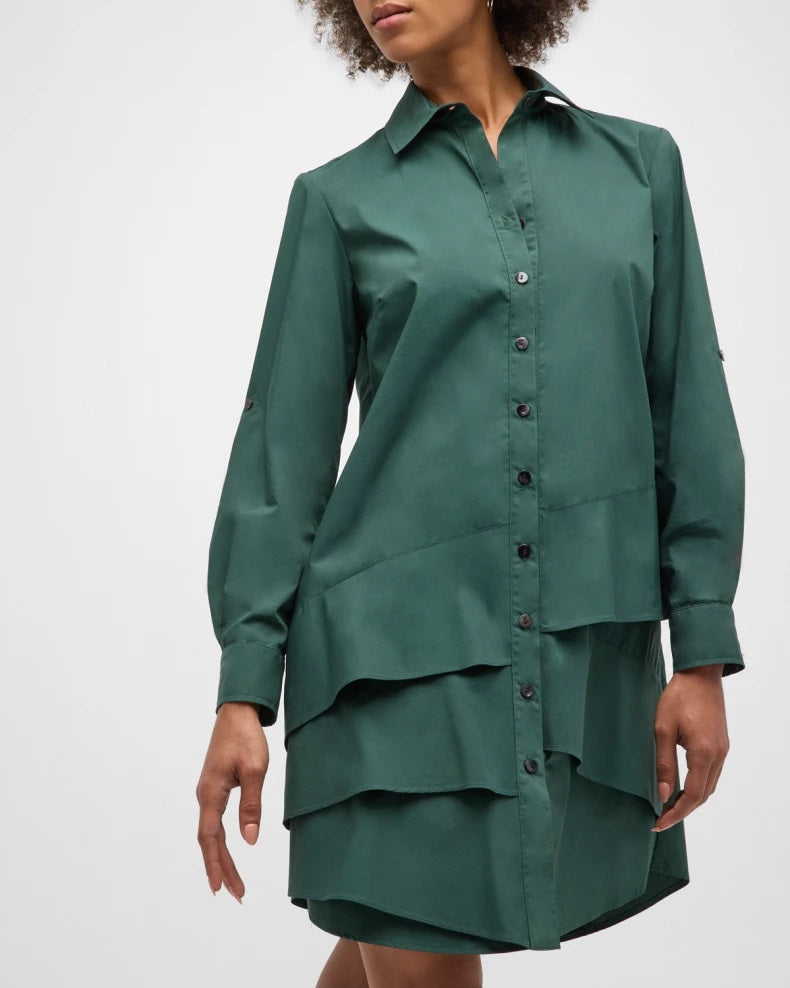 Jenna Weathercloth Dress - Evergreen 