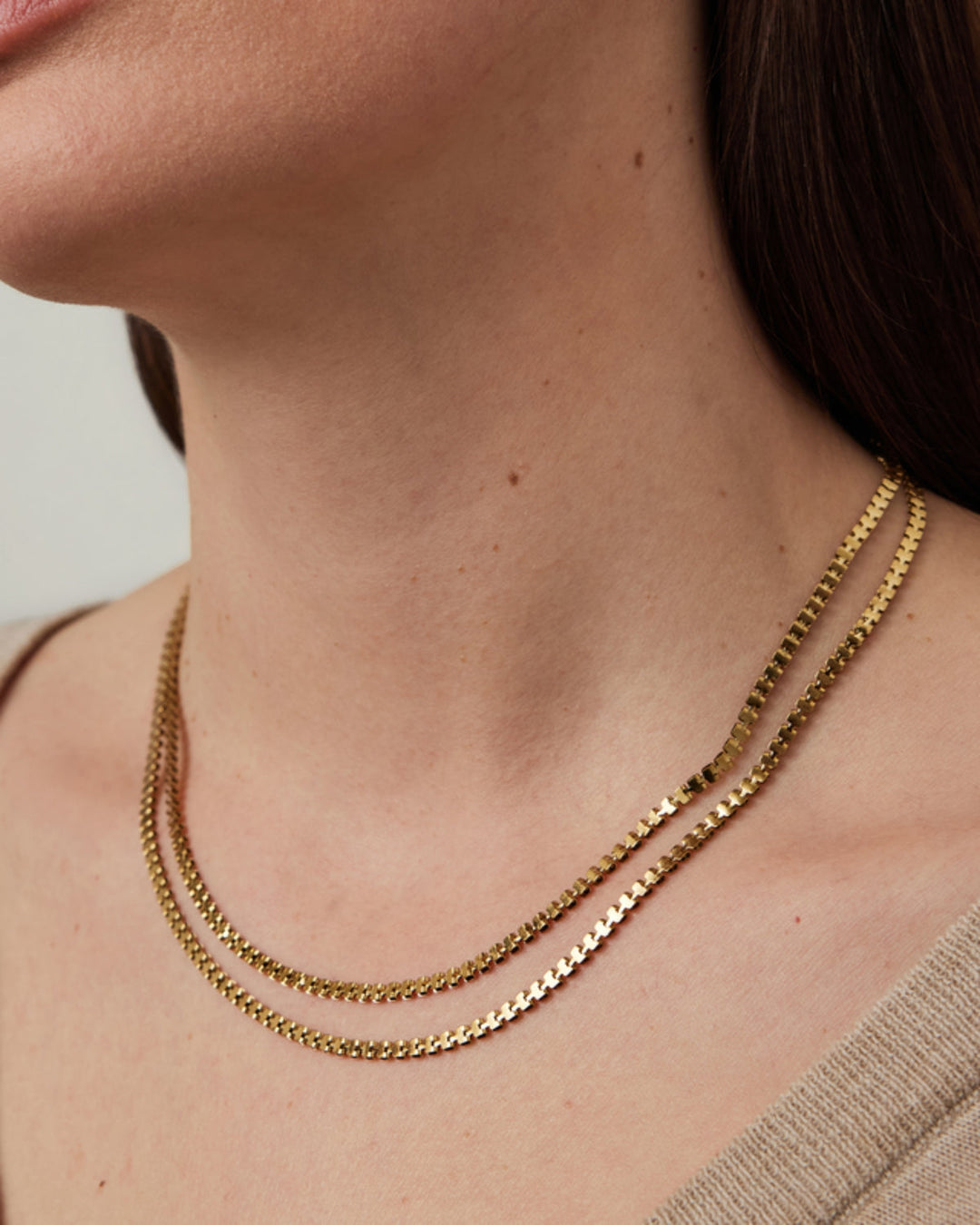 Jenny Bird Double Amalfi Chain Necklace in Gold available at Barbara Katz