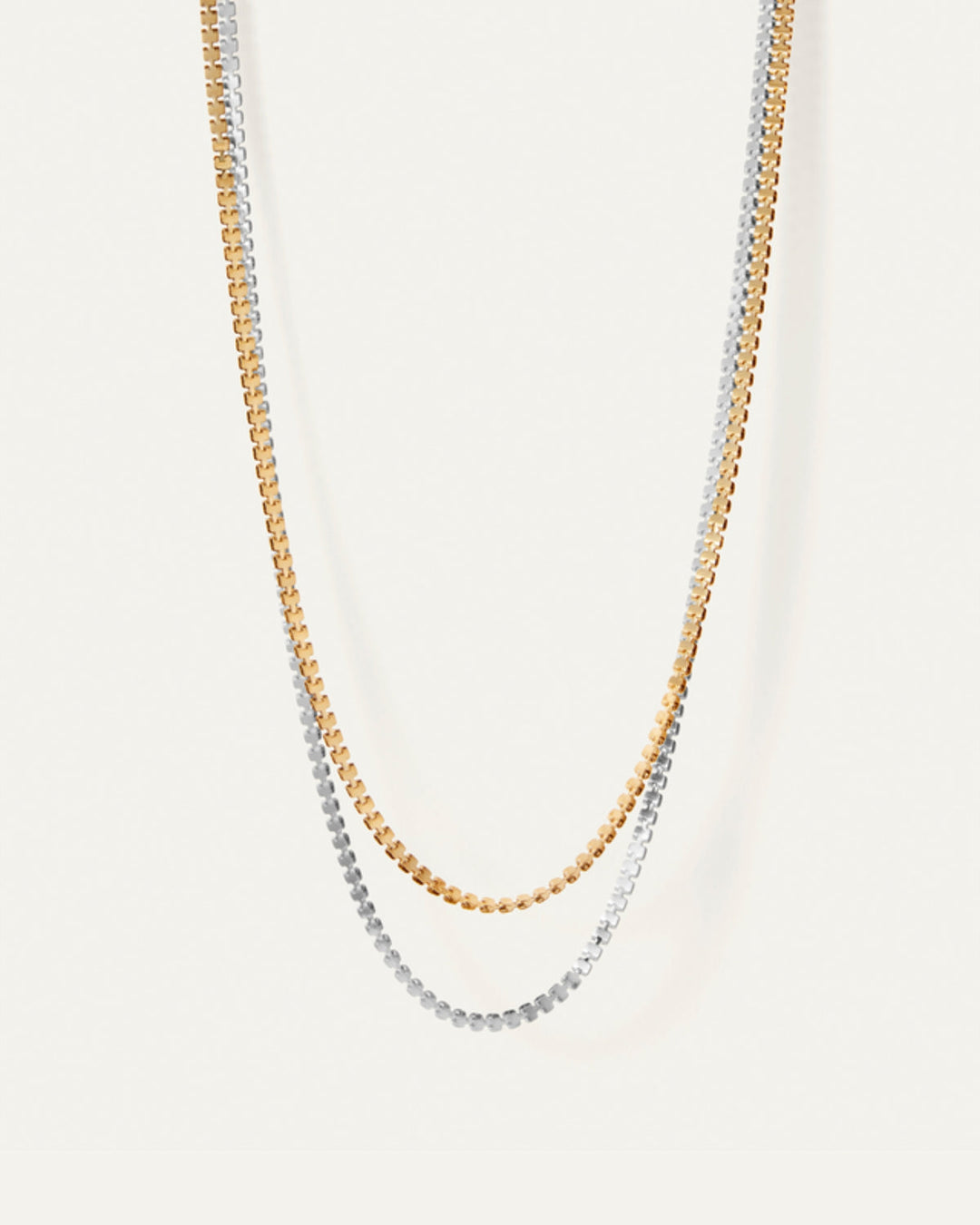 Jenny Bird Double Amalfi Chain Necklace in Two-Tone available at Barbara Katz