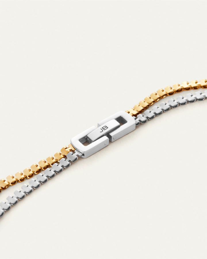 Jenny Bird Double Amalfi Chain Necklace in Two-Tone available at Barbara Katz
