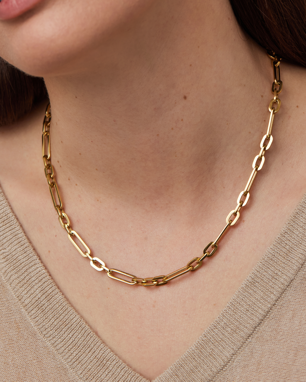 Jenny Bird Mercer Chain Necklace 18" in Gold available at Barbara Katz