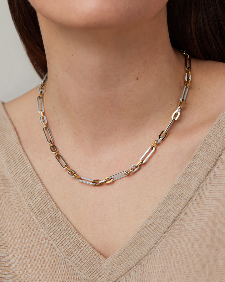 Jenny Bird Mercer Chain Necklace 18" in Two Tone available at Barbara Katz