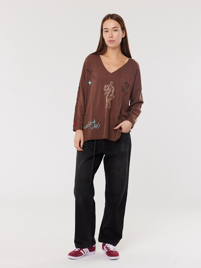 Jessie Embroidered Sweater