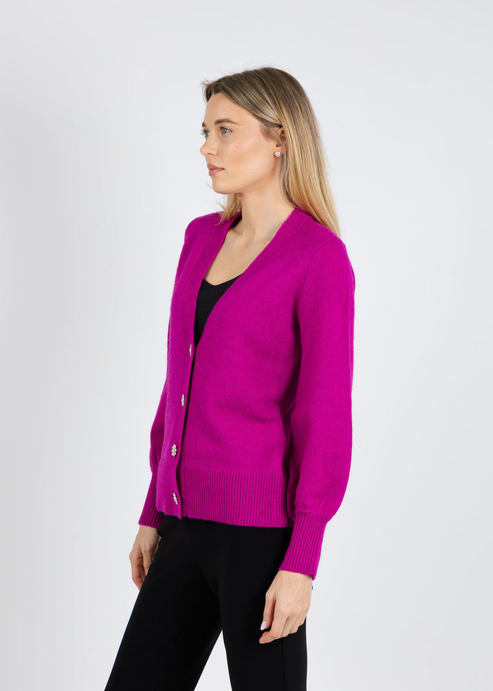 Joseph Ribkoff Jewel Button Cardigan in Cosmos available at Barbara Katz