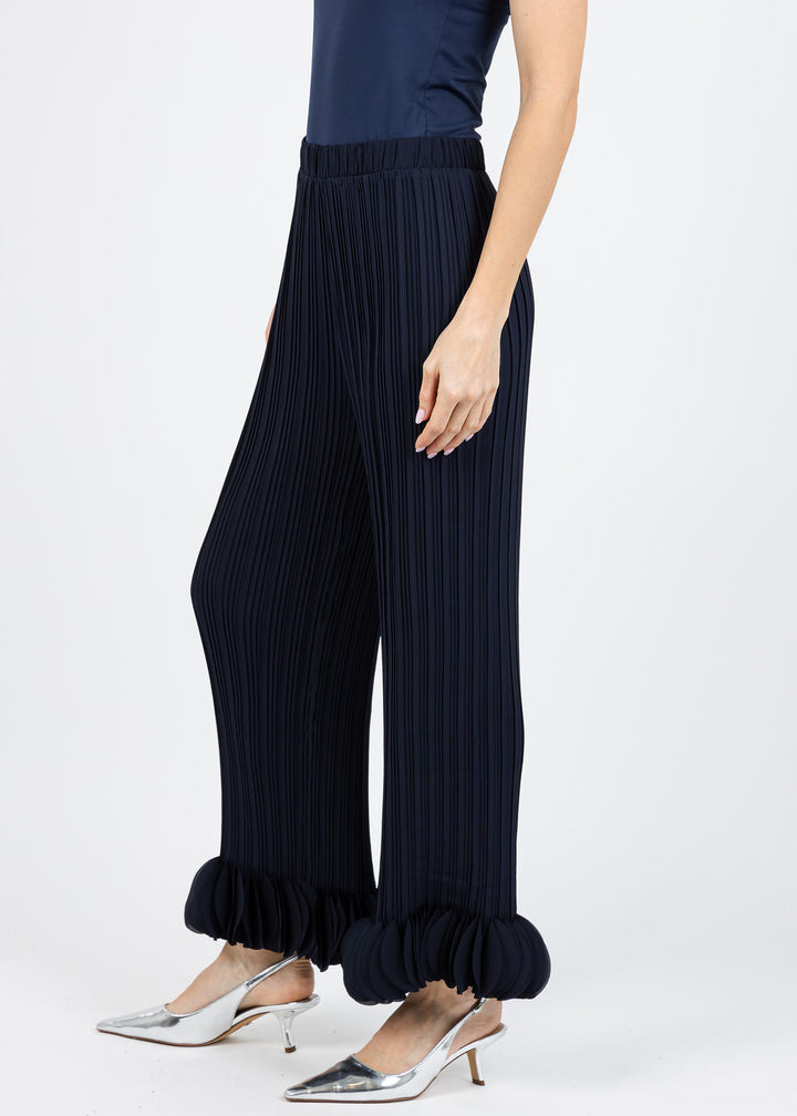 Joseph Ribkoff Joa Ruffle Pants in Navy available at Barbara Katz