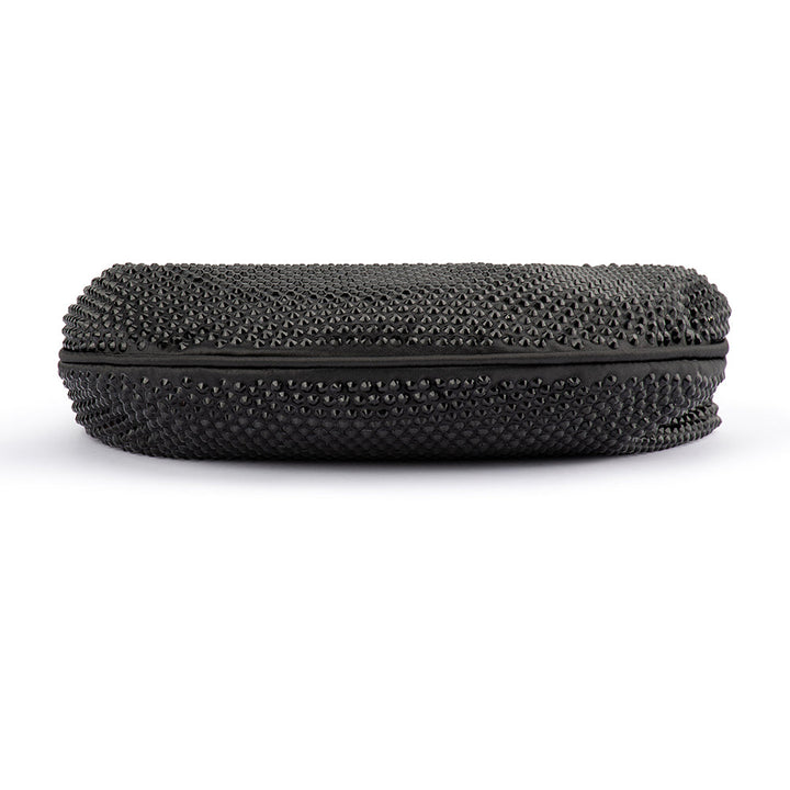 Olga Berg Juliana Crystal Handle Bag in Black available at Barbara Katz