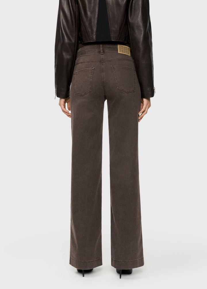 MAC Dream Wide Jeans 30" in Brown Stone Wash available at Barbara Katz