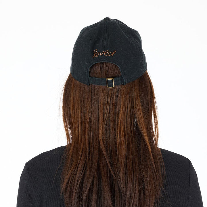 Kerri Rosenthal KR Imperfect Heart Hat in Black/Brown available at Barbara Katz