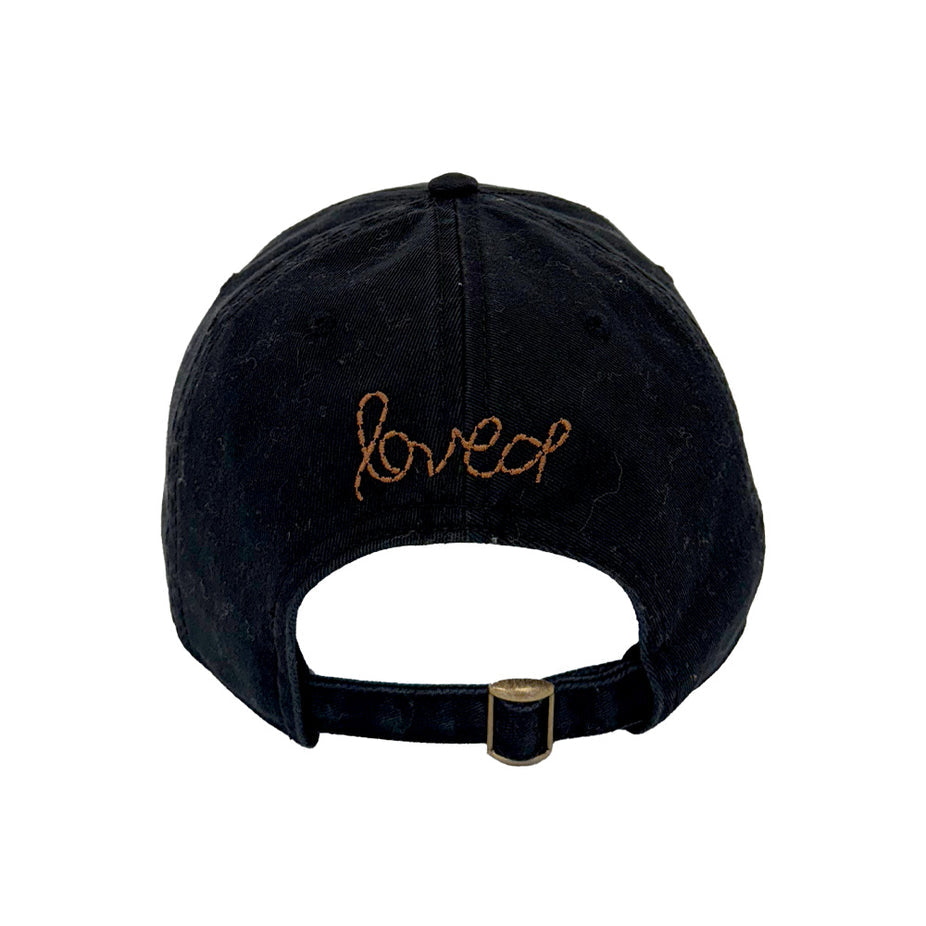 Kerri Rosenthal KR Imperfect Heart Hat in Black/Brown available at Barbara Katz