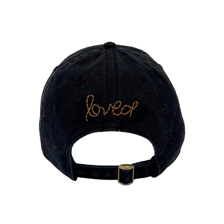 Kerri Rosenthal KR Imperfect Heart Hat in Black/Brown available at Barbara Katz
