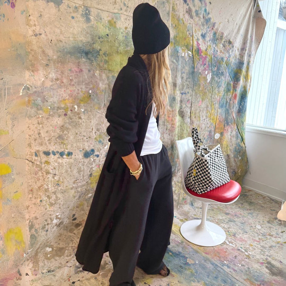 Kerri Rosenthal Mercer Loved Duster in Black available at Barbara Katz