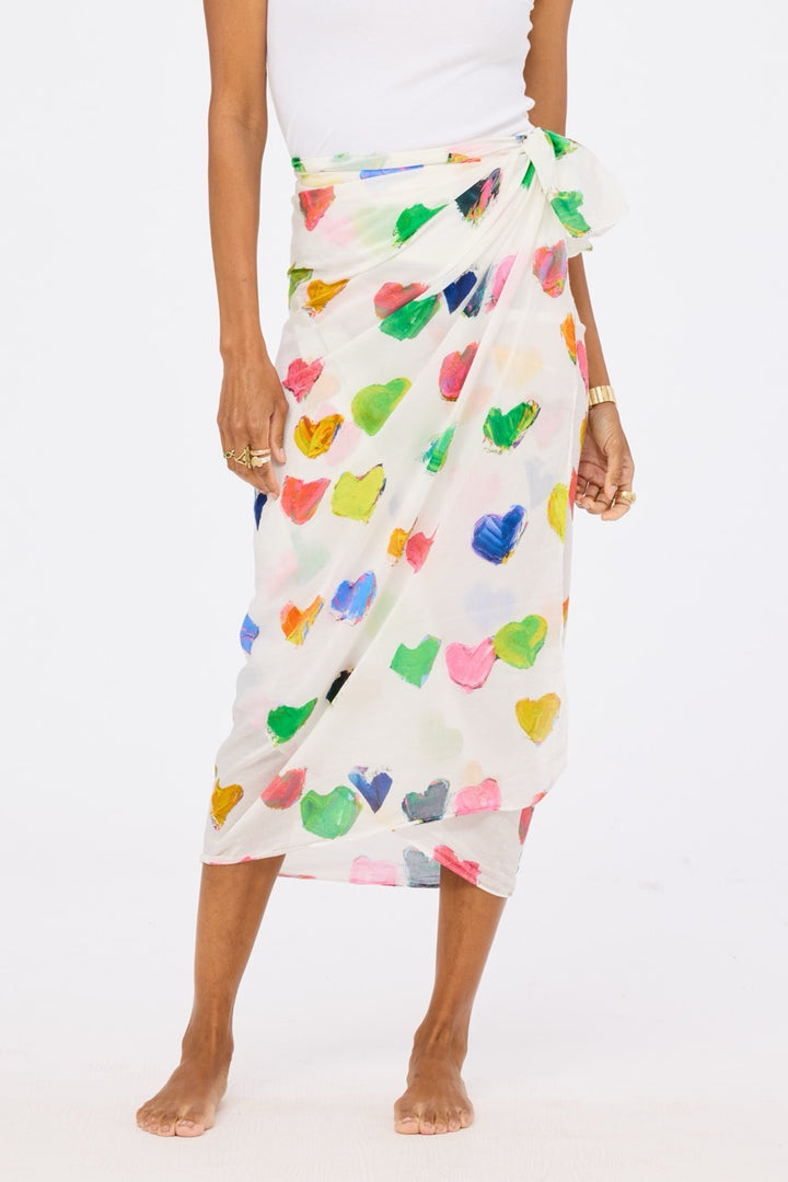 Kerri Rosenthal Tiny Drops of Love Sarong - Multi available at Barbara Katz