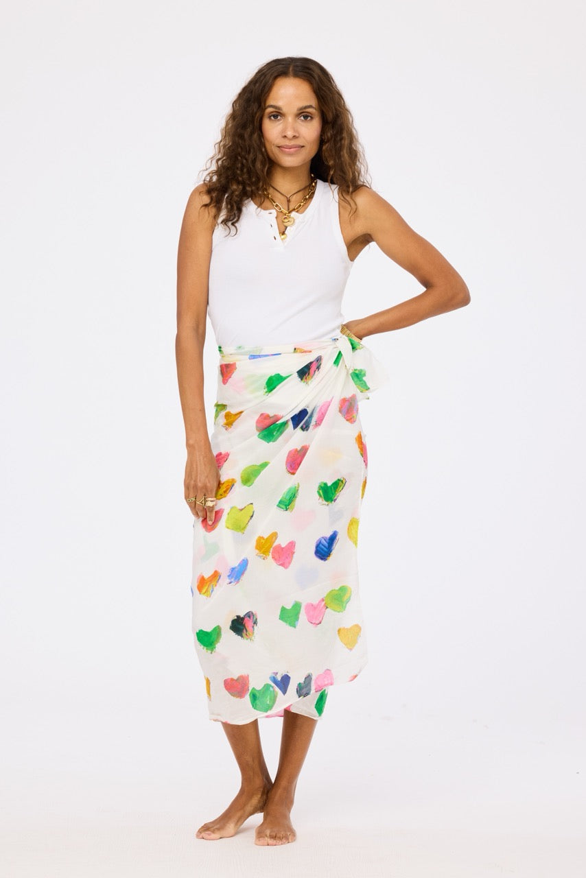 Kerri Rosenthal Tiny Drops of Love Sarong - Multi available at Barbara Katz