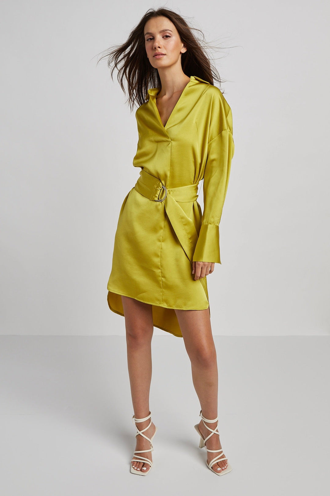Adroit Atelier Chartreuse Kyoko Pullover Dress
