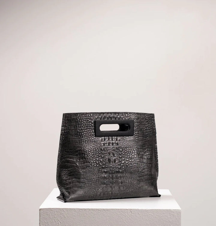 Kamakura Clutch - Pewter Croco