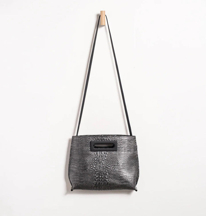 Kamakura Clutch - Pewter Croco