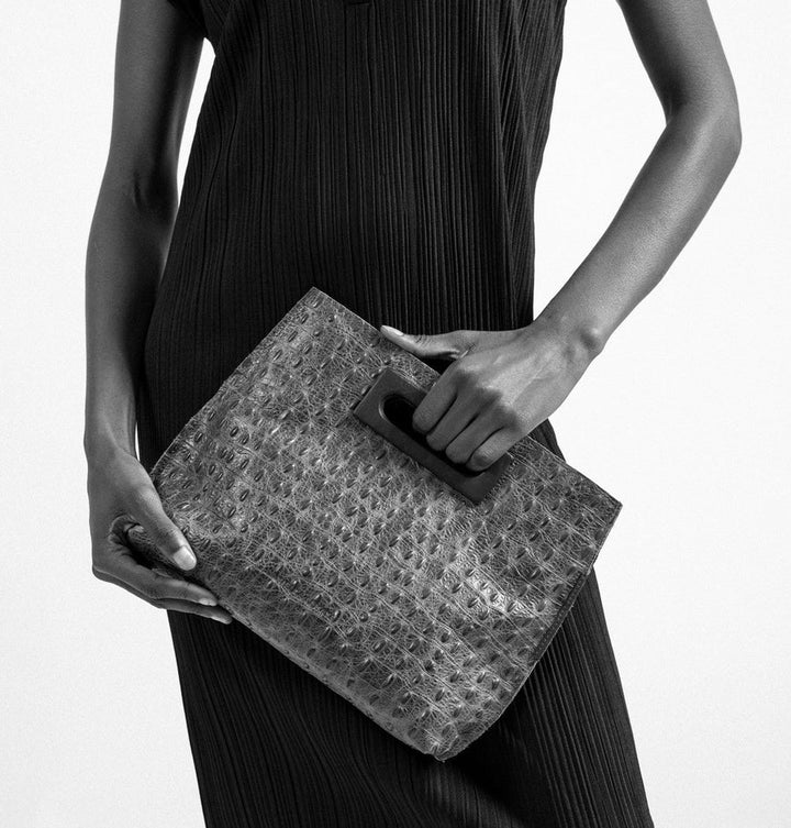 Kamakura Clutch - Pewter Croco