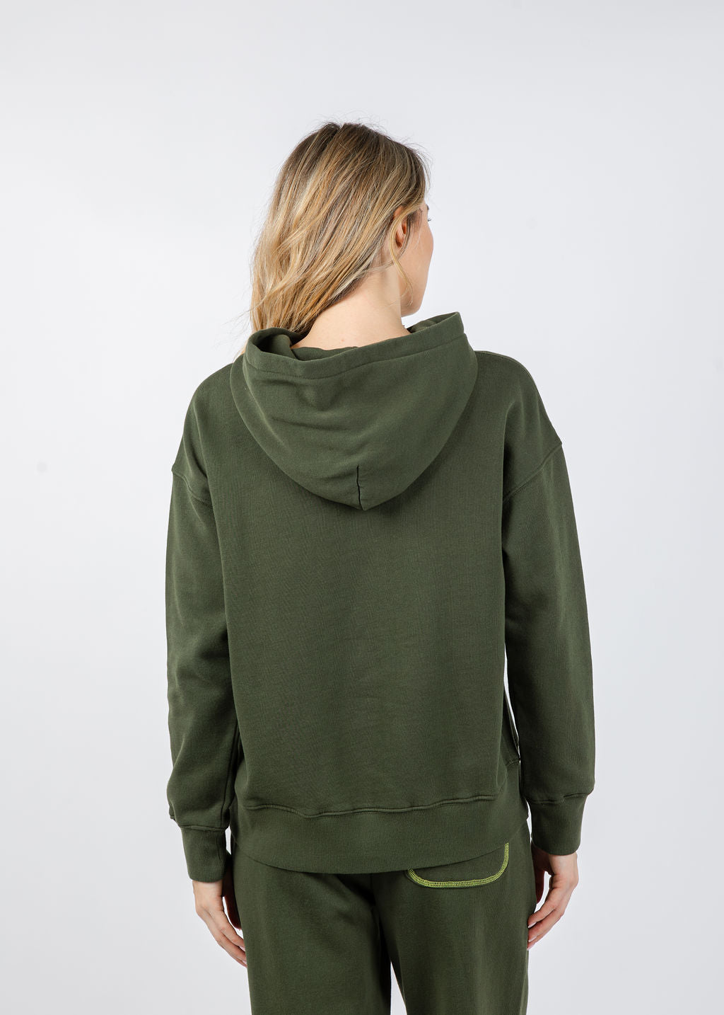 Kerri Rosenthal Boyfriend Loved Hoodie in Pine Green available at Barbara Katz