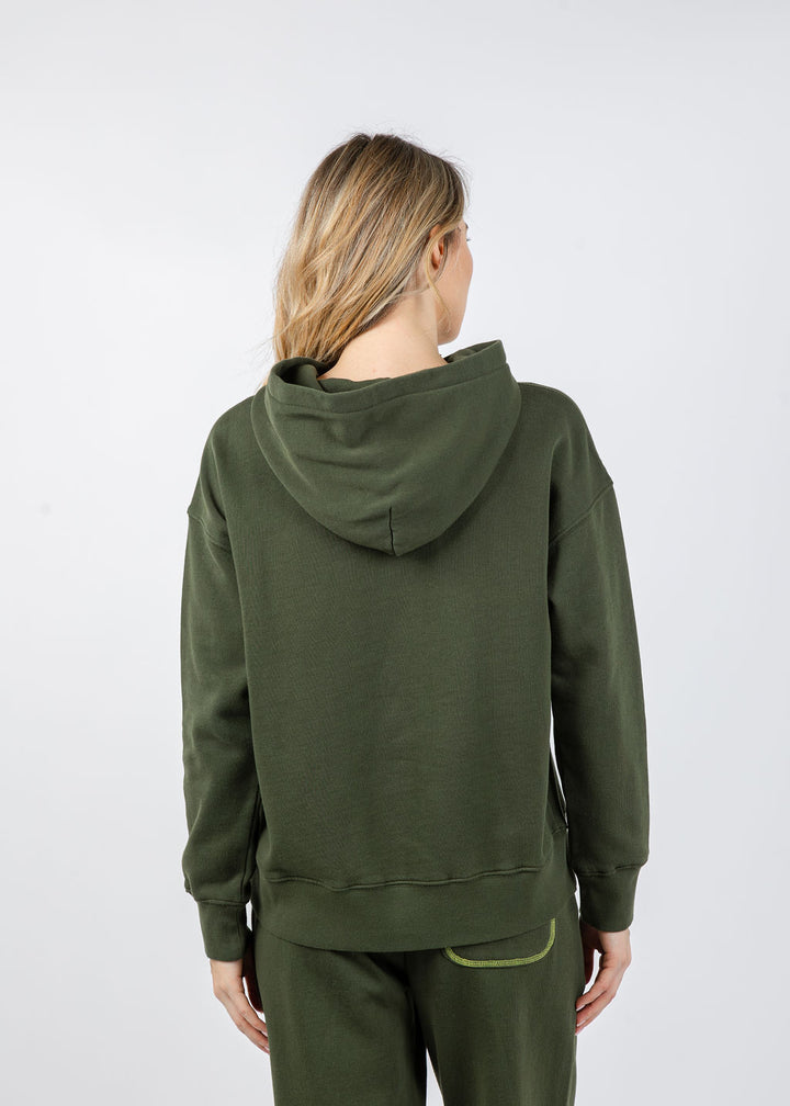 Kerri Rosenthal Boyfriend Loved Hoodie in Pine Green available at Barbara Katz