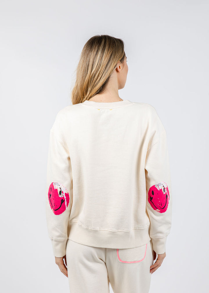 Kerri Rosenthal Ex-Boyfriend Smiley Sweatshirt in Canvas available at Barbara Katz