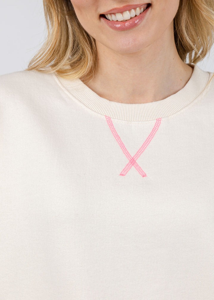 Kerri Rosenthal Ex-Boyfriend Smiley Sweatshirt in Canvas available at Barbara Katz