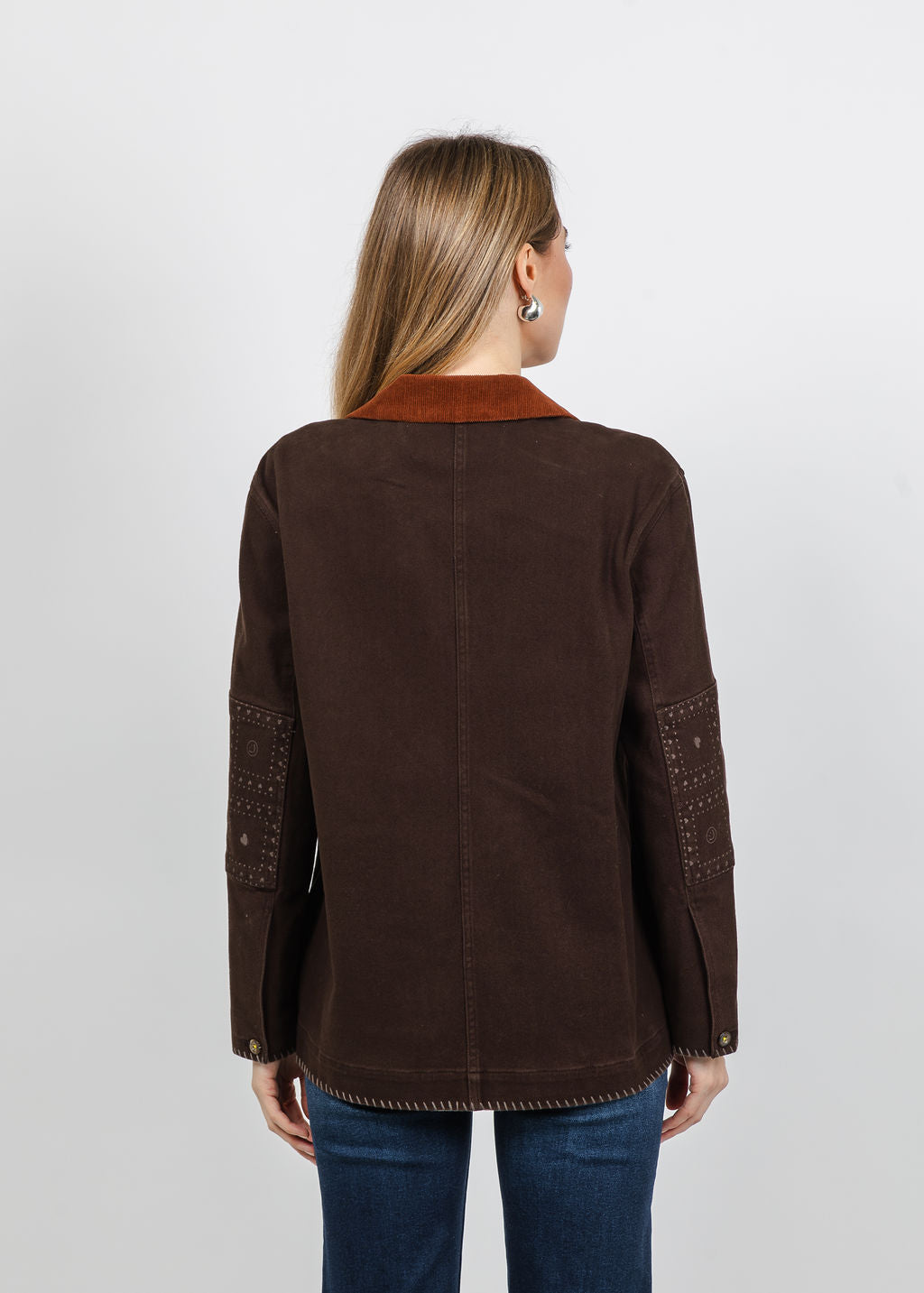Kerri Rosenthal Love Brigade Barn Blazer in Brown available at Barbara Katz