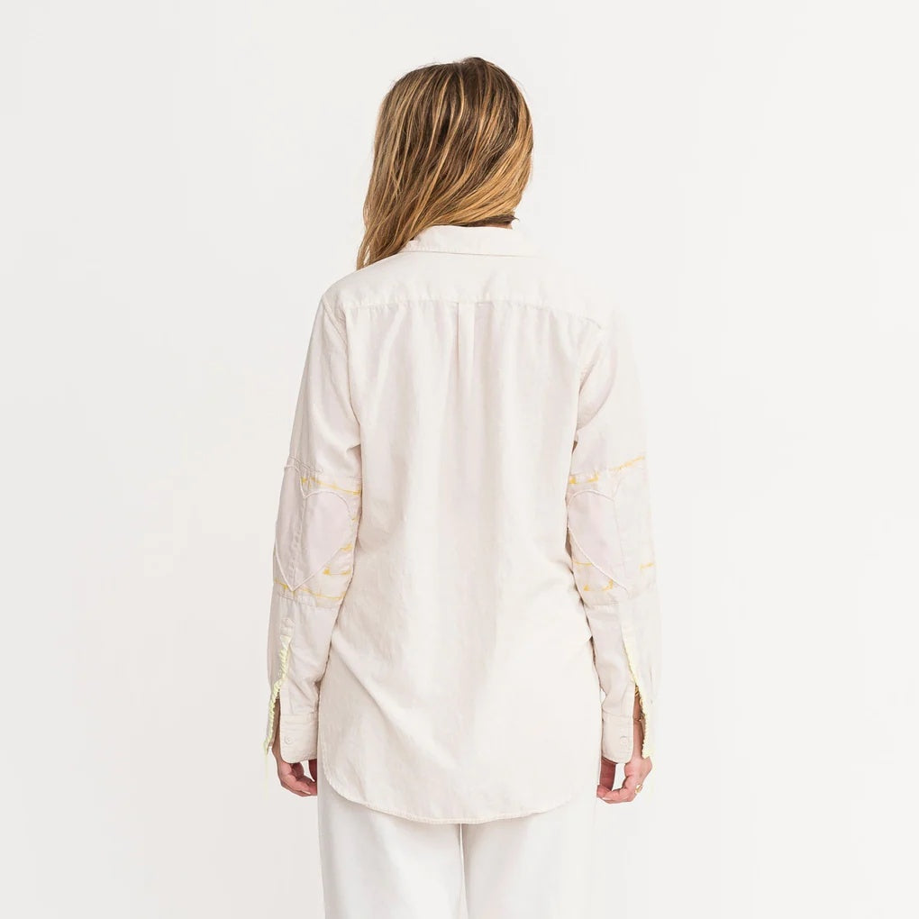 Kerri Rosenthal Mia Shirt Quilted Patch - Moonstone