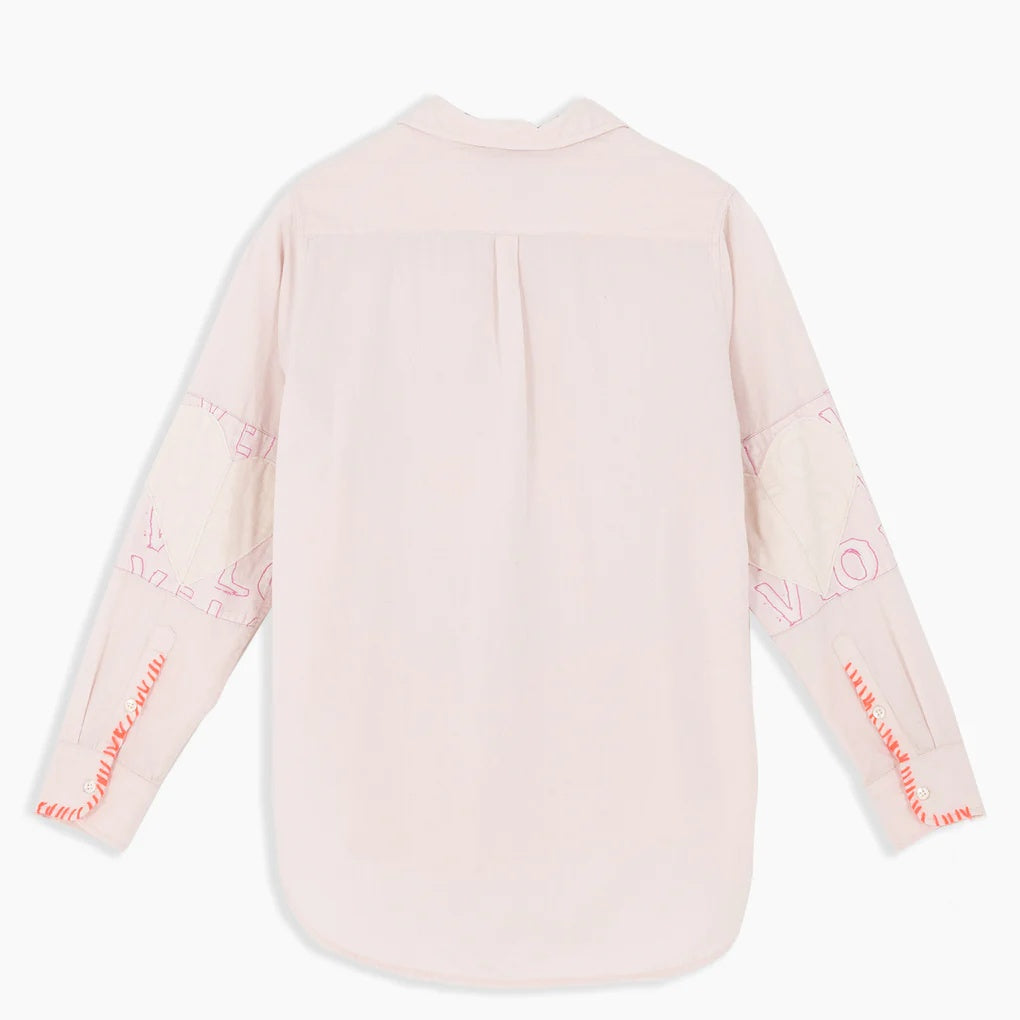 Kerri Rosenthal Mia Shirt Quilted Patch - Icy Pink