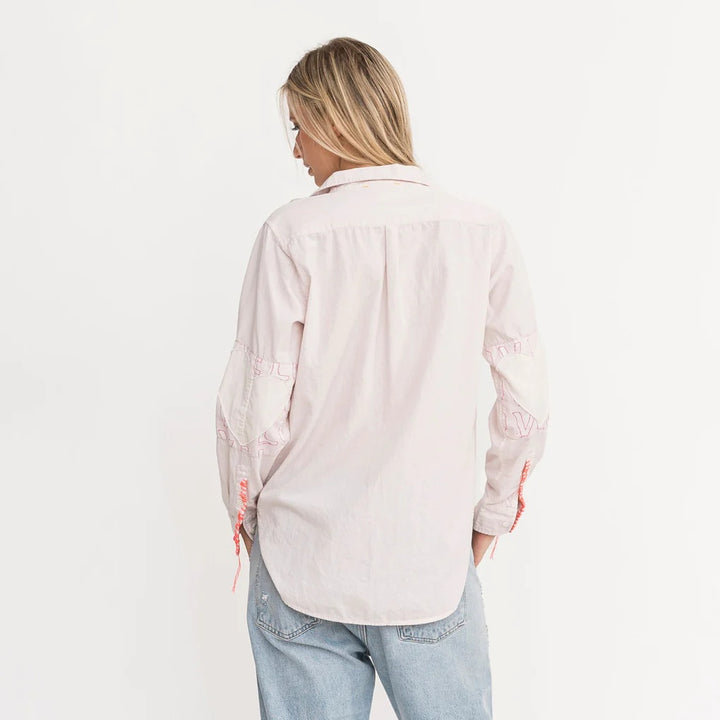 Kerri Rosenthal Mia Shirt Quilted Patch - Icy Pink