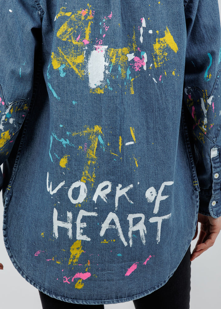 Kerri Rosenthal Mia Studio Shirt in True Denim available at Barbara Katz