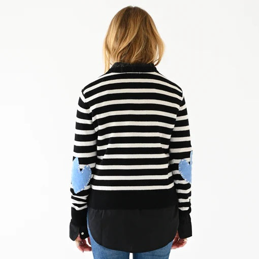 Kerri Rosenthal Patchwork Pullover Happy Stripes