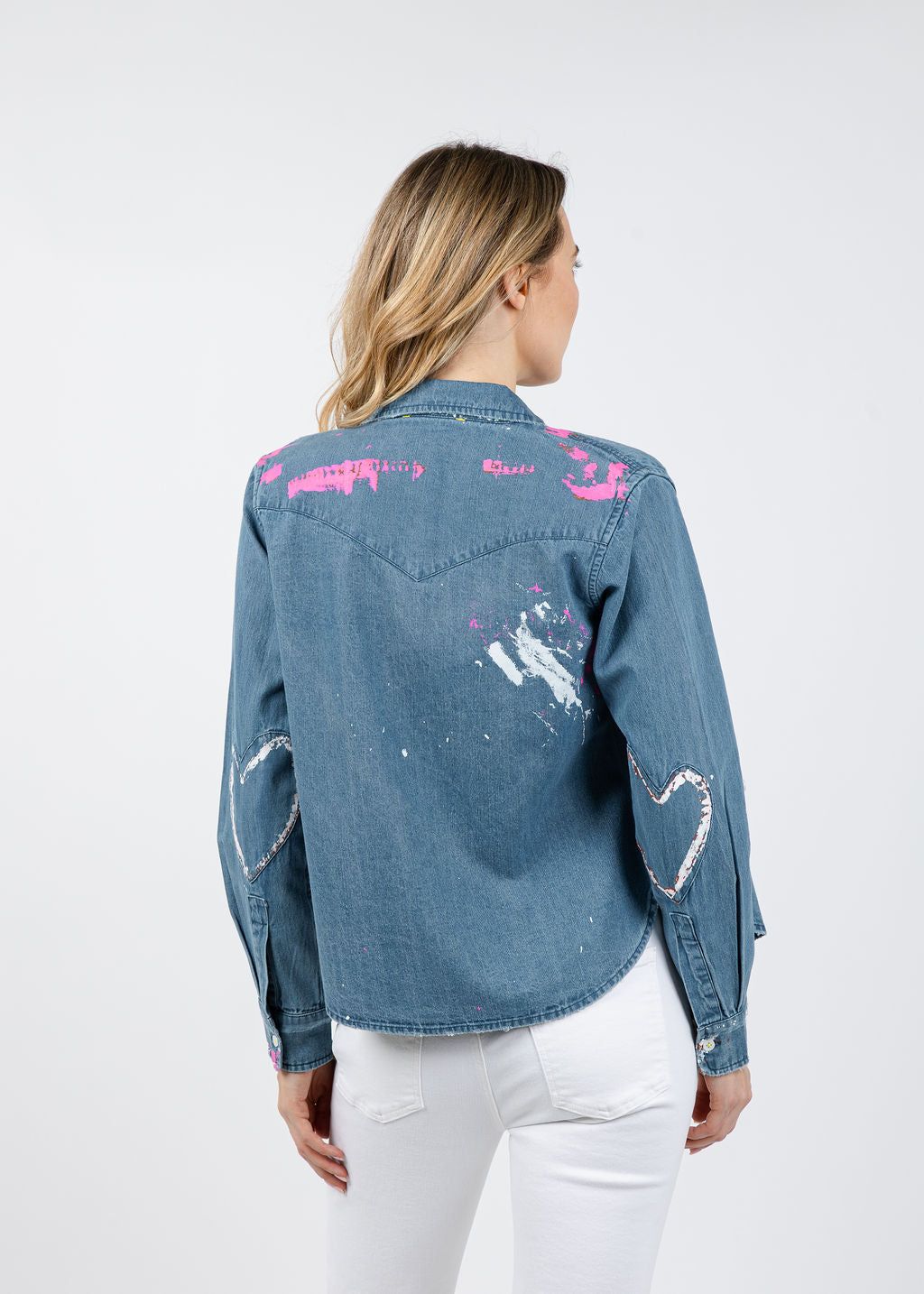 Kerri Rosenthal Pia Western Studio Shirt in True Denim available at Barbara Katz